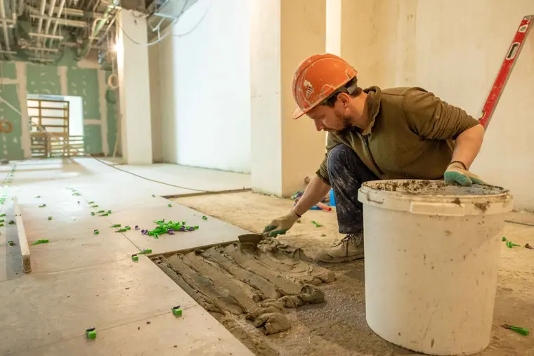 A subfloor prepared for installation