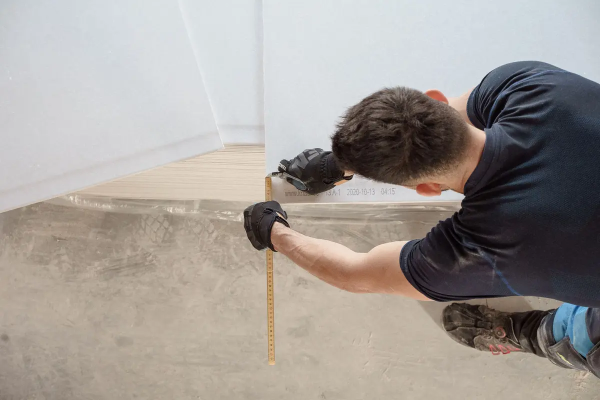 A subfloor prepared for installation