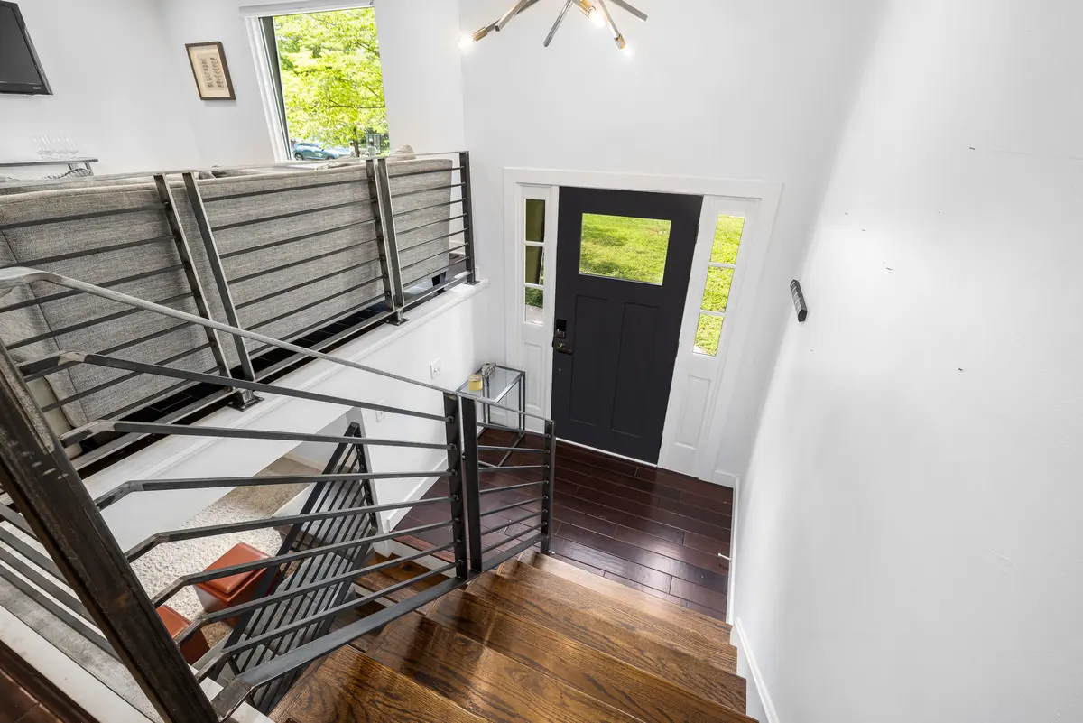 Bright stair treads and trim